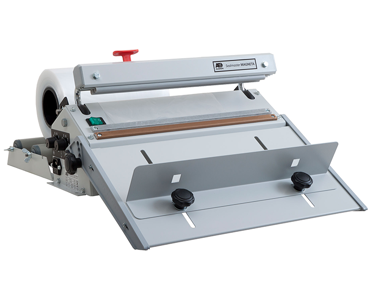 Zgrzewarka impulsowa Audion Magneta MGM z podstawą i pedałem nożnym — kompletny zestaw Zgrzewarka impulsowa Audion Magneta 621 MGM z podstawą i pedałem nożnym 620 mm